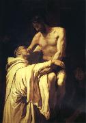 RIBALTA, Francisco Christ Embracing St.Bernard Spain oil painting artist